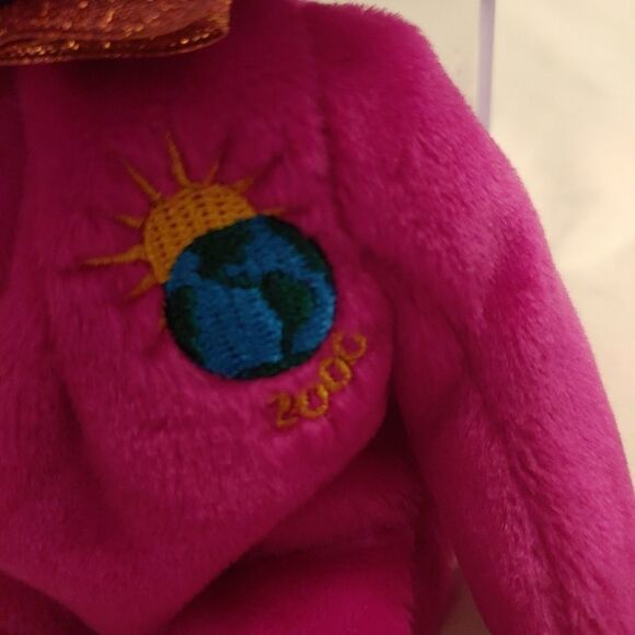 Ty Beanie Baby 9" MILLENIUM Purple Bear DOB: January 1, 1999 - Picture 2 of 8